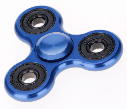 Aluminum Metal Classic Fidget Spinner Hand Stress Reducer TOY for Anxiety Adult, Child (Blue)''''